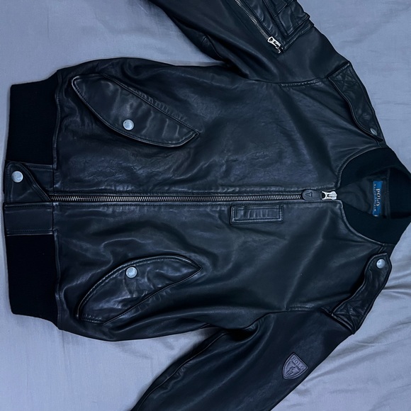 Polo Ralph Lauren premium leather jacket worn once no damage - Picture 6 of 8